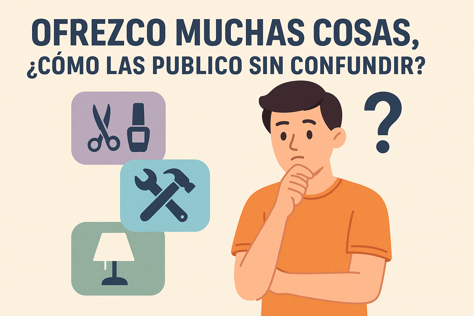 Ofrezco muchas cosas: cómo publicarlas sin confundir a tus clientes