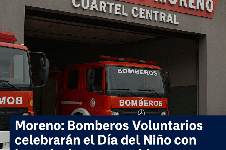 Moreno: Bomberos Voluntarios celebrarán el Día del Niño con jornada de puertas abiertas