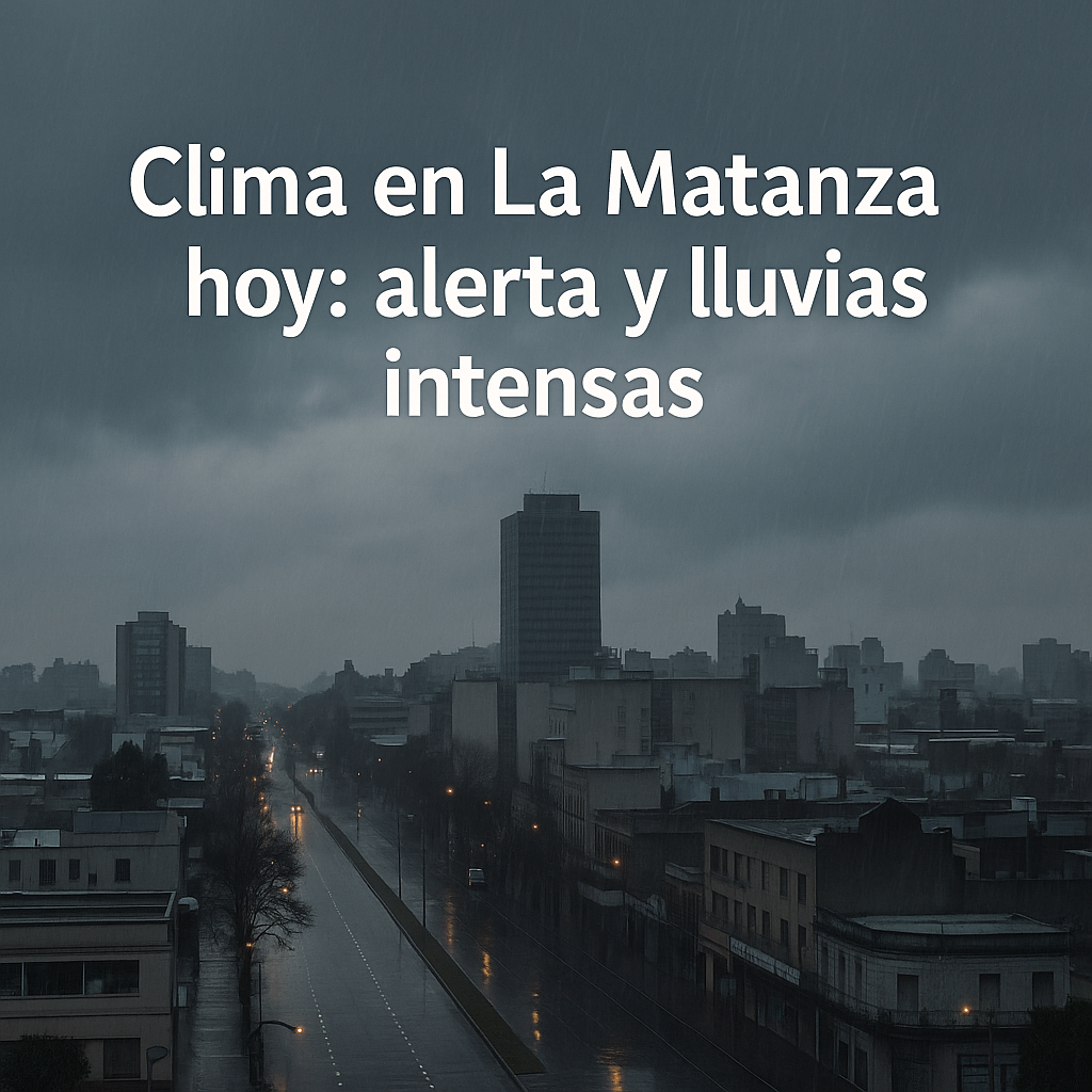 Clima en La Matanza hoy, martes 19 de agosto de 2025: tormentas y lluvias persistentes con alerta vigente