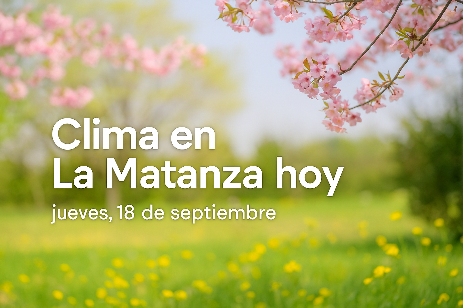 Clima en La Matanza hoy, jueves 18 de septiembre