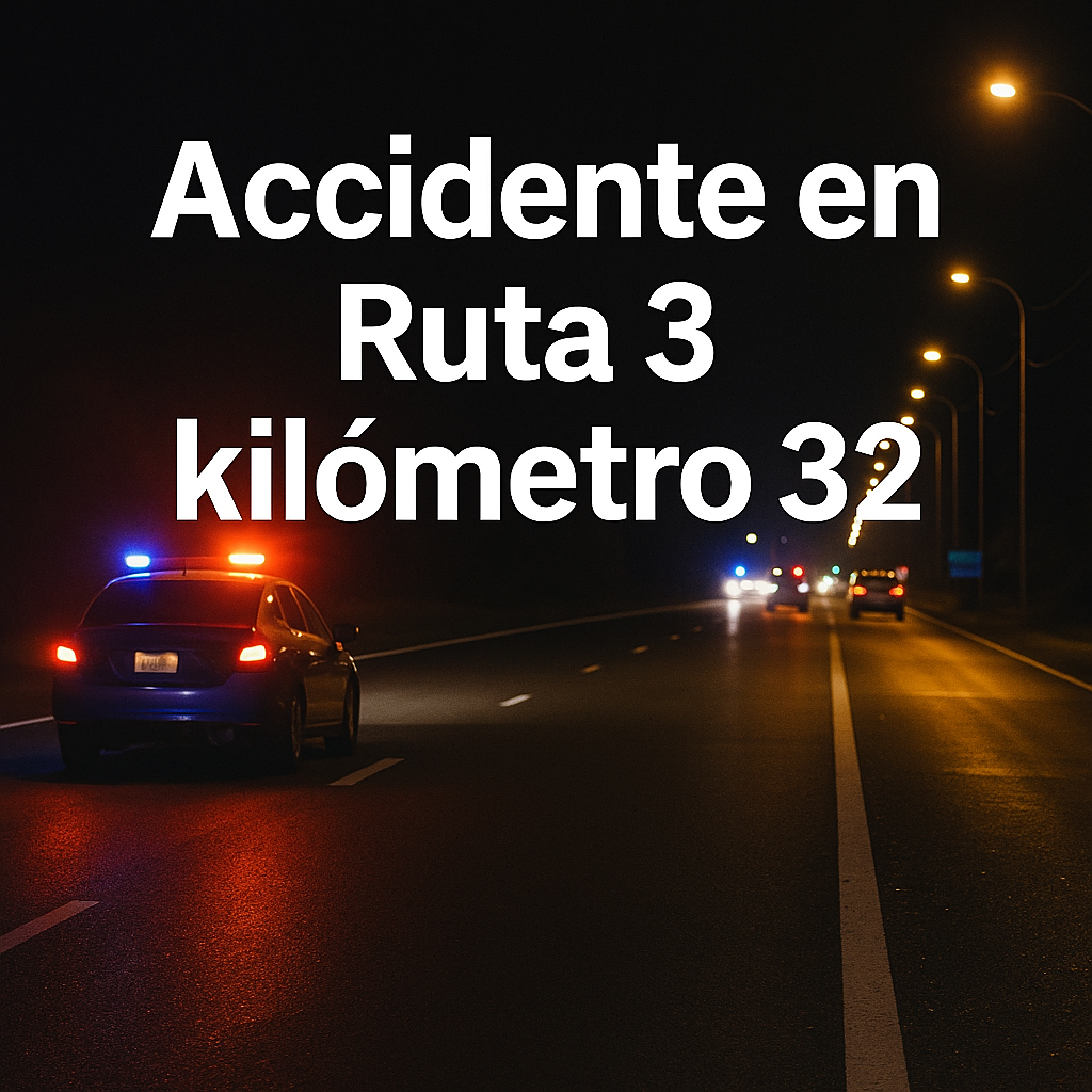 🚨 Accidente en Ruta 3 kilómetro 32: dos policías heridos tras persecución en González Catán
