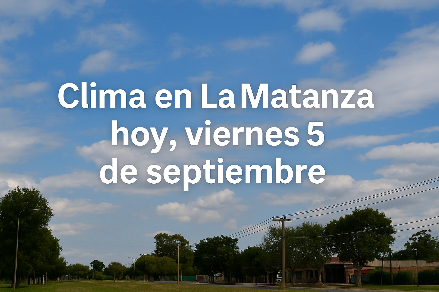 ☀️ Clima en La Matanza hoy, viernes 5 de septiembre de 2025