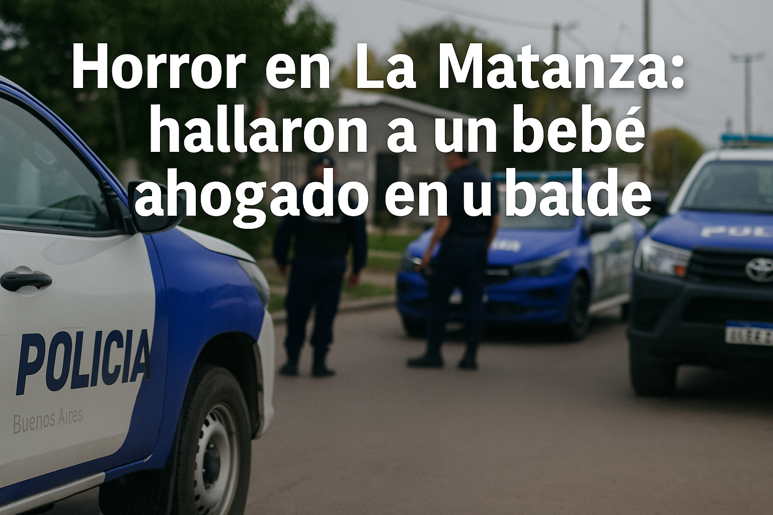 📰 Horror en La Matanza: hallaron a un bebé ahogado en un balde y detuvieron a su madre