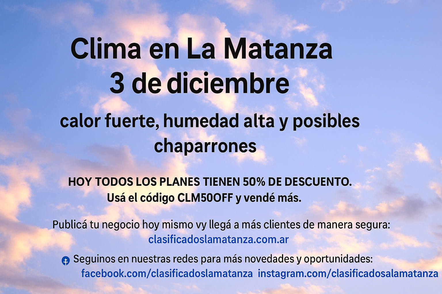 Clima en La Matanza para el día de hoy