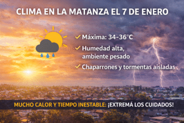 Clima en La Matanza el 7 de enero