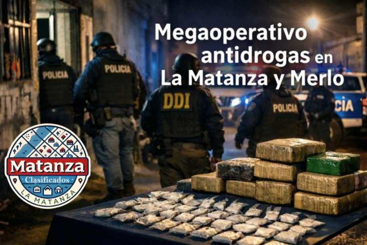 Megaoperativo antidrogas en La Matanza y Merlo: siete detenidos y un duro golpe al narcotráfico