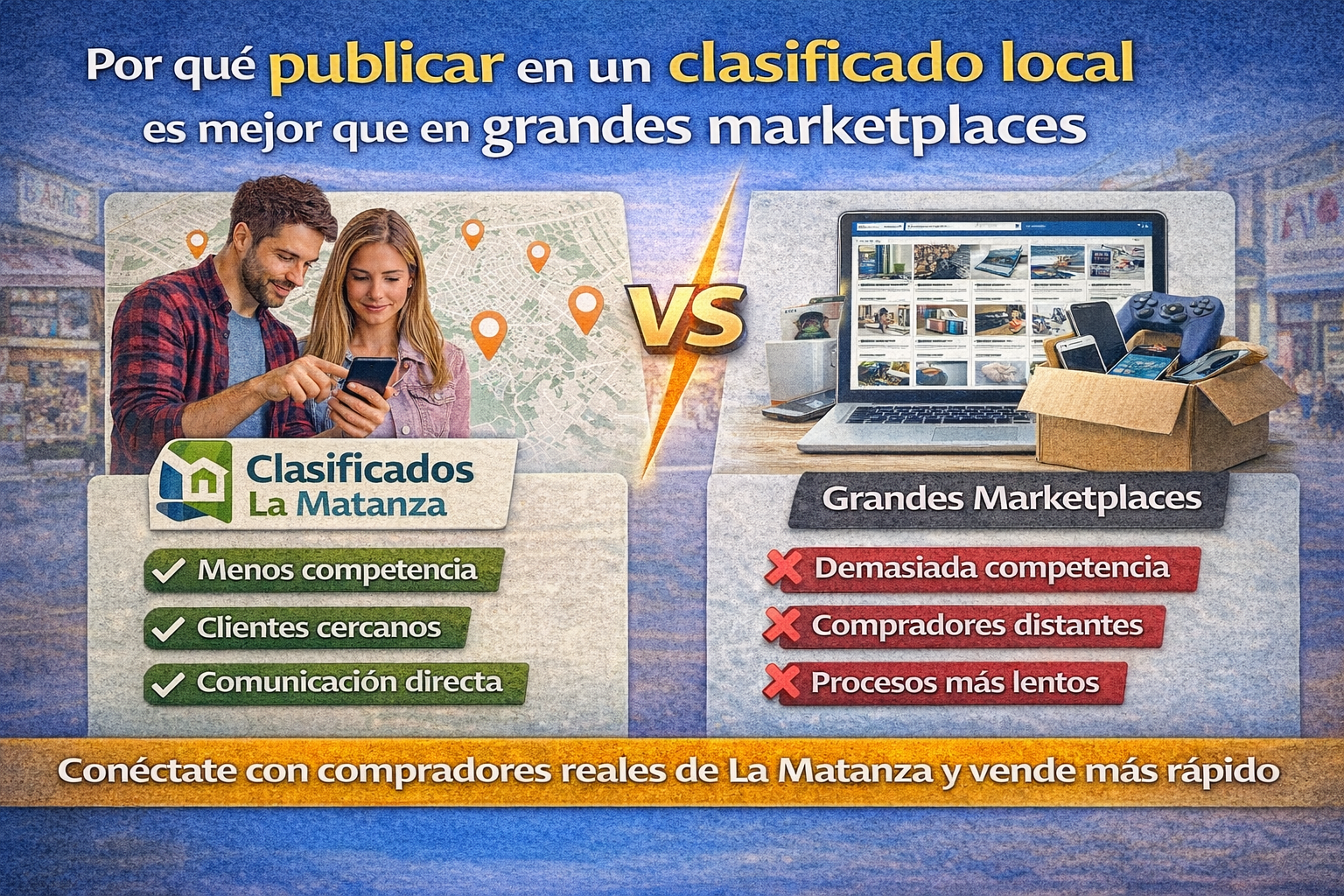 Por qué publicar en un clasificado local es mejor que en grandes marketplaces