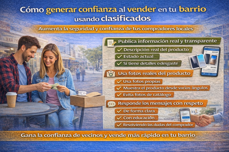 Cómo generar confianza al vender en tu barrio usando clasificados