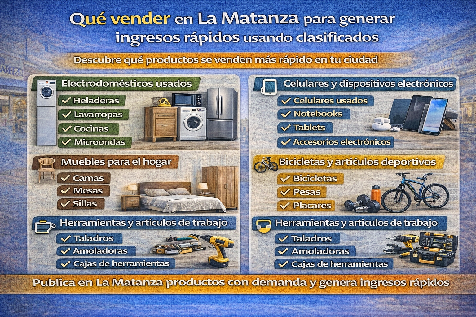 Qué vender en La Matanza para generar ingresos rápidos usando clasificados