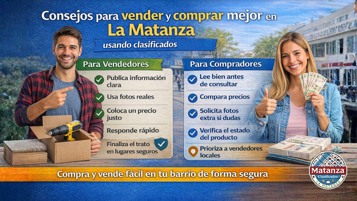 Consejos para vender y comprar mejor en La Matanza usando clasificados locales