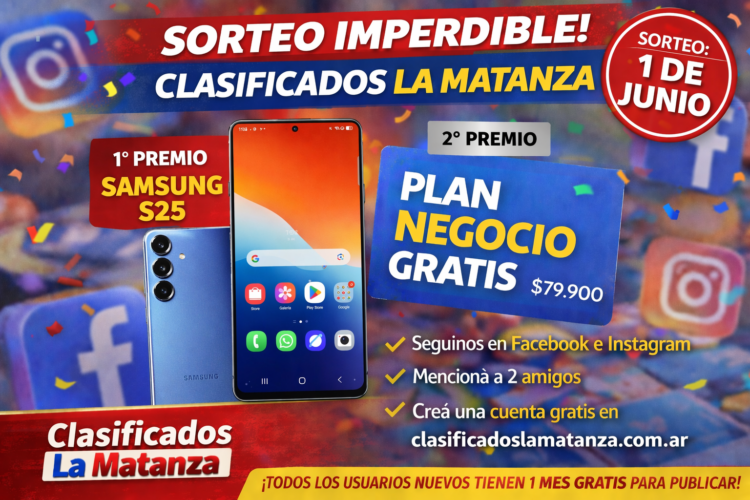 Protegido: 🎉 SORTEO IMPERDIBLE EN CLASIFICADOS LA MATANZA 🎉